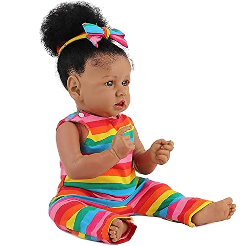 CAMANDY Reborn Puppe 22 Zoll 55 cm Realistisch Weich Silikon Vinyl Handgemachte Babys Reborn Baby Puppen Das beste… – Bild 4