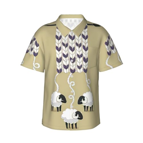 Chemise hawaïenne homme imprimé mouton EdWal idéale pour vos soirées plage et vacances d'été