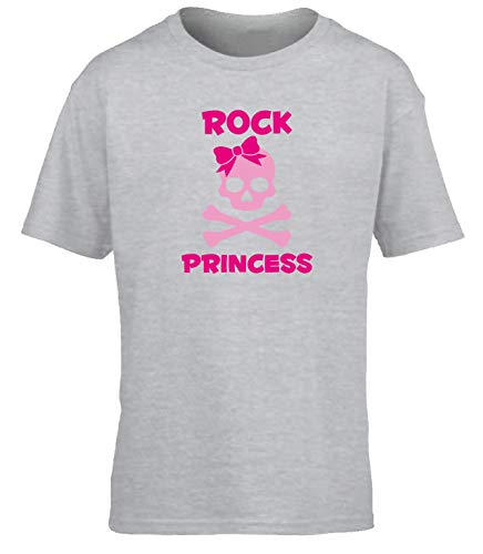 Image of Hippowarehouse Rock Princess Kids Children's Short Sleeve t-Shirt Grey