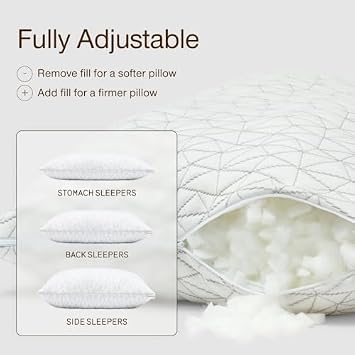 Comphy by Coop SoftSpa Pillowcase Set & Original Pillow King Bundle, Set Includes (1) Set of 2 SoftSpa Pillowcases, White and (2) Original Pillows