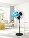 BLACK+DECKER 18-Inch Stand Fan with Pedestal Base, Height Adjustable Pedestal Fan with Remote and Touch Control Panel, Free Standing Fan with 90-Degree Oscillating and 3-Speed Settings, Black