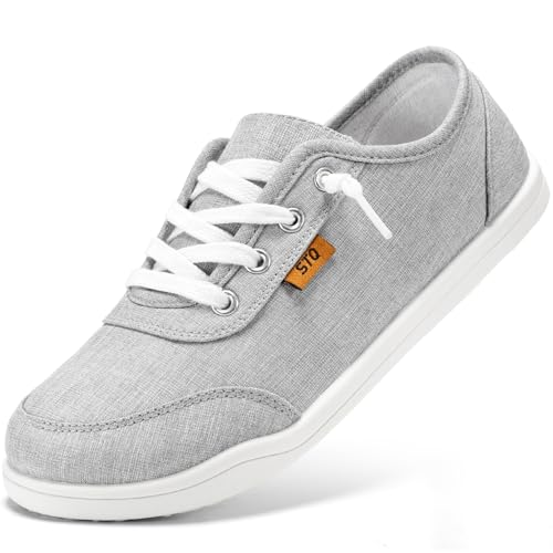 STQ Womens Slip On Sneakers Classic Low Top Canvas Shoes
