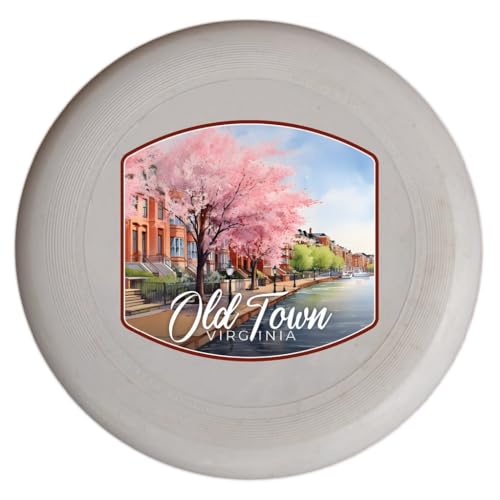 Old Town Alexandria Virginia Cherry Blossoms Design Souvenir Flying Disc 2-Pack
