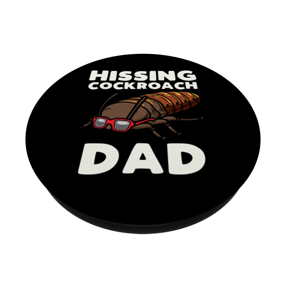 Hissing Cockroach Dad PopSockets Swappable PopGrip, Black - Image 2