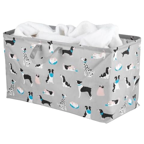 Beldray 40L Collapsible Dog Print Laundry Hamper Cover