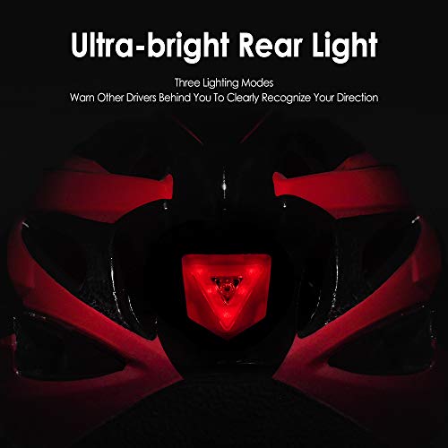 Victgoal Adults Bike Helmet for Men Women with Detachable Magnetic Goggle Visor and LED Rear Light, Black - Image 5