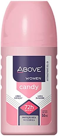 ABOVE Candy- 72 Hour Classic Antiperspirant Roll-On Deodorant for Women - Sensual Floral Fragrance - Protects Against Sweat and Body Odor - Lime and Apricot Notes - Alcohol Free - 1.7 oz
