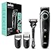 Produktbild Braun Barttrimmer 3, Trimmer/Haarschneider Herren, Haarschneidemaschine, für Gesichts- und Kopfhaare, lebenslang scharfe Klingen, Geschenk Mann, BT3341, Grau, 39 Längeneinstellungen