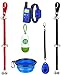 Manfiter Dog doorbell Set for Dog Training and Housebreaking with One Clicker and One Dog Waste Bag Dispenser