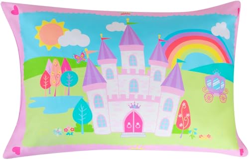 Image of Todays Kids Princess 2-Piece Toddler Sheet Set - Breathable 100% Soft Brushed Microfiber Polyester, Standard Size Toddler Bed Sheets, Gentle on Delicate Skin, Fitted Princess Bedding & Pillowcase Set