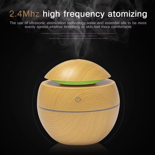 Difusor aromático eléctrico con luz LED y humidificador 130ml miniatura 4