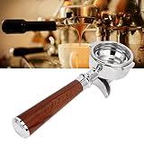 58mm Coffee Portafilter, Coffee Machine Filter, Coffee Machine Replacement Parts with Wooden Handle