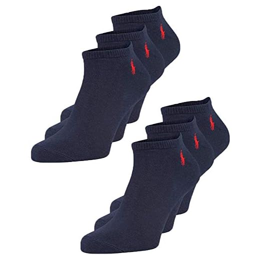 Polo Ralph Lauren Men's Pack of 6 Low Cut Classic Sport Socks, New Navy (One Size (10-13))