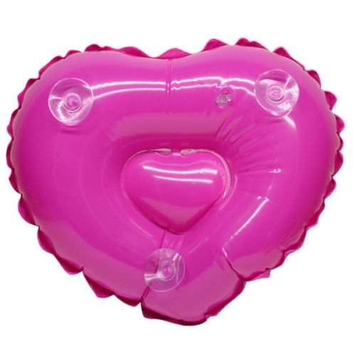 Headrest Bath Tub Pvc Foam Heart Pillow Neck Back Support+suction Cup Recline In Comfort While Bathing Inflatable So You Can Adjust The Level
