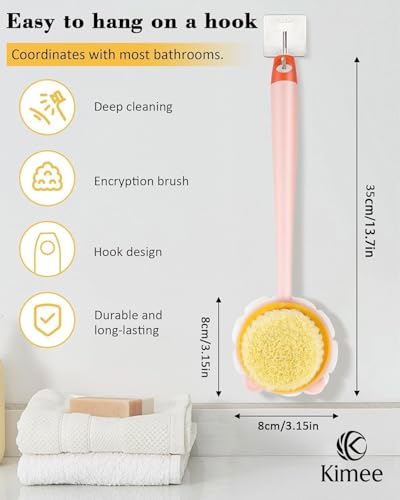 Image of KIMEE Bath Brush Set 3PCS - Exfoliating Body Scrubber with Soft Bristles, Silicone Face Cleansing Brush & Scalp Massager, Deep Cleaning Shower Tools for Men & Women, Spa Skin Care Kit