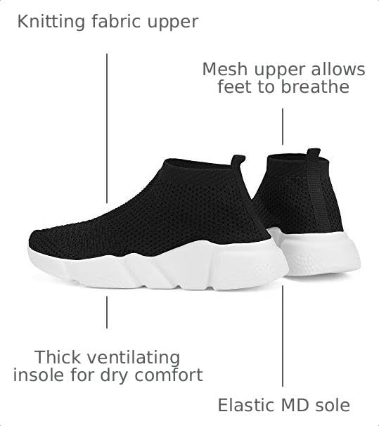 Image of Casbeam Men's Running Knit Comfortable Lightweight Breathable Casual Sports Shoes Fashion Sneakers Slip-On Walking Shoes