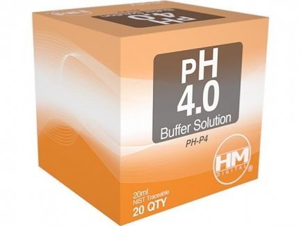 HM Digital pH 4.0 Buffer Solution - 20 Packets of 20 ml