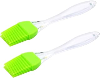 MILISTEN 2 Pinceles De Silicona Resistentes Al Calor Con Mango Para Salsas Para Barbacoa Cremas Carnes Para Barbacoa Pasteles Color Verde