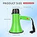 B S 20 watt Portable Small Megaphone with Volume Control 300s Record, Foldable Handle Hand Strap for Dog Walking Cheerleading Christmas Home Party Teacher Coaches with Bottle Opener,Green