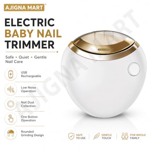 Image of Automatic Electric Nail Clipper with Built-in Nail File for Adults, Seniors & Kids - Safe USB Rechargeable Fingernail Trimmer for Babies, Men & Women, Portable Professional Nail Care Tool