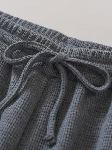 Latuza Women's Petite Lounge Pants Waffle Knit Joggers4