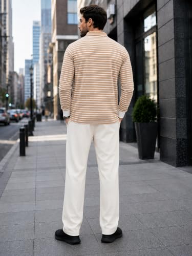 Image of Mack Jonney Men's Striped Tracksuit Set|Full Sleeve Polo Neck Sport Track Suit for Gym & Casual Wear-MJ-58