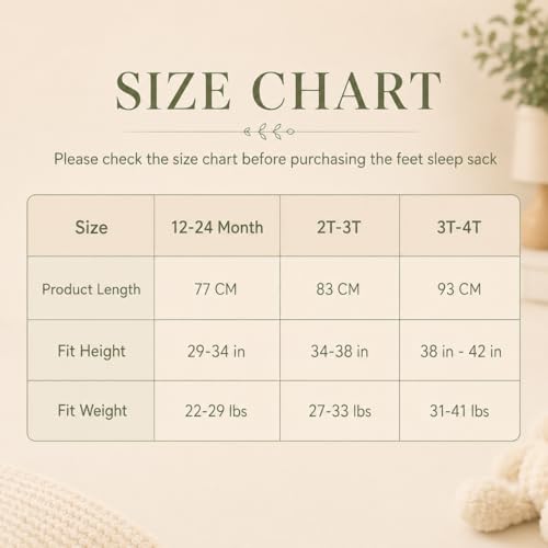 Image of Toddler Sleep Sack with Feet, Long Sleeve, 3-4T, 1-Pack