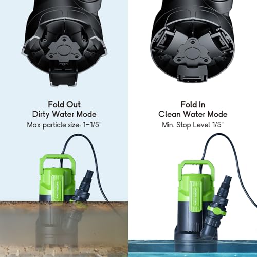 Inoflow 3/4 HP 3430GPH GREEN Sump Pump 3/4 Hp 3430Gph Submersible Water Pump With 20Ft Cord, Utility Pump For Pool Draining thumb #1