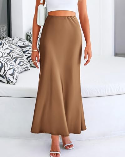 Btfbm Women'S Summer Fall Skirt 2024 Silk Elegant High Waist Cocktail Party Wedding Mermaid Satin Maxi Skirts thumb #3
