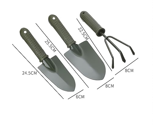3 Pieces Small Gardening Hand Shovel Garden Trowel Transplanter Lightweight Comfortable Ergonomic Handle Gardening Tool Set Potted Plants Handle Garden Tool for Houseplant (Small)
