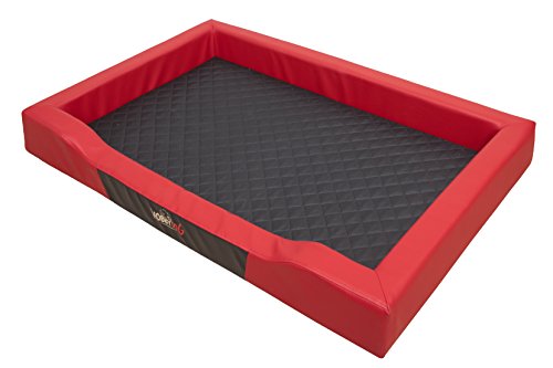 Hobbydog Hundeschlafplatz Hundesofa Hundekissen Ruheplatz Hundematratze Hundehütte Hundeplatz Hundekorb Liegekissen 93x62 cm, rot, XL