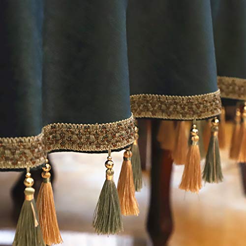 Nappe ronde brodée WENJUN pour grande table de salon et basse - 4