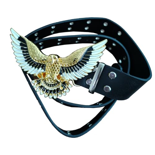 Men And Women Metal Skull Head Leather Buckle Belt Waist Band Jeans Decorative Punk Belt Waist Chain Belt