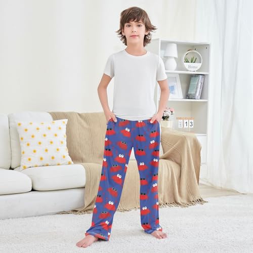 Boys' Pants Crab Beach Blue Pattern Long Bottoms Jogger Pants Elastic Waist Trousers with Pockets S-XL3
