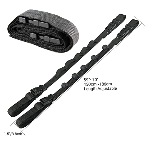 GREATFISHING 2 Pack Car Fishing Rod Holder Adjustable Fishing Pole Holder Belt Straps Fishing Rod Holder Vehicle Fishing Pole Rack Fishing Rod Rack Carrier for Car, SUVs and Vans