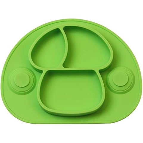 DEBAIJIA Baby Silicone Suction Plate with Sections Cover