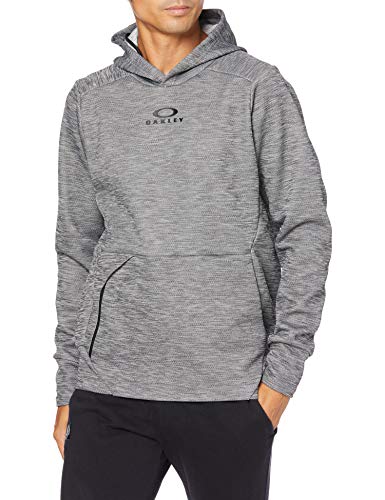 Oakley Men's Enhance Grid 10.7 Fleece Hoody,Medium,Dark Grey Heather
