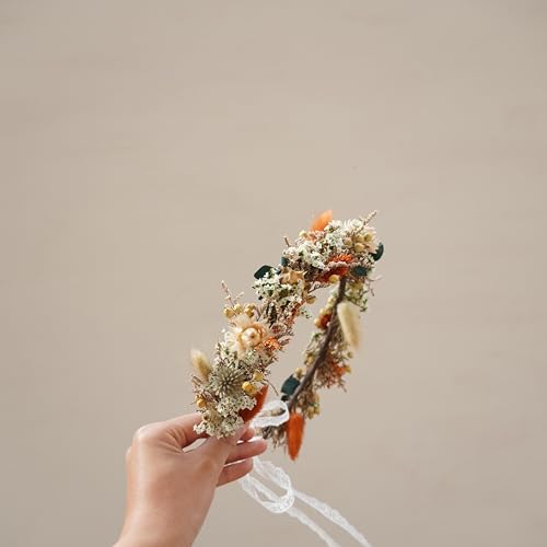 Corona seca para novia estilo boho miniatura 4