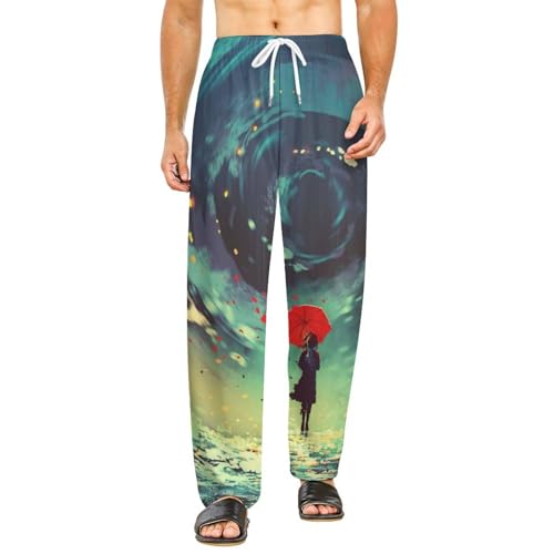 Bas de pyjama femme long en coton léger avec poches taille S