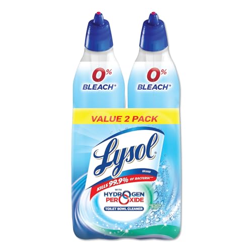 Lysol Brand 96084PK Toilet Bowl Cleaner with Hydrogen Peroxide, Cool Spring Breeze, 24 oz, 2/Pack