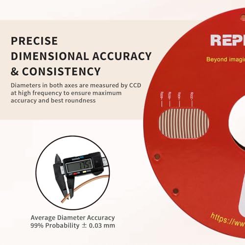 Image of Reprapper Wood PLA 1.75 - Walnut & Natural Composite Filament, Infused with Real Wood Fiber for Sanding Staining, 1.75mm 3D Printing Filament, 1KG