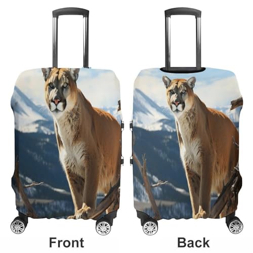 Travel Wheeled Suitcase Sleeve Dustproof Anti-scratch Panther Mountain Lion Luggage Case Protective Cover For 19-32 Inch Luggage3