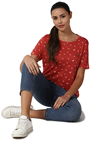 Image of Van Heusen Women's Cotton Graphic Regular Fit T-Shirt