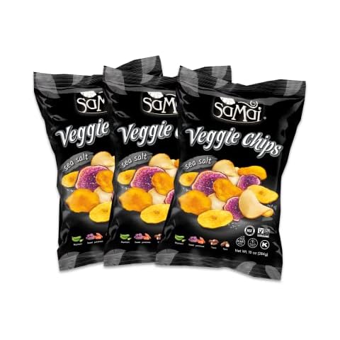 SAMAI Pacific Sea Salt Veggie Chips 10oz (Pack of 3) - Gluten Free, All Natural, NON-GMO and Kosher Cover