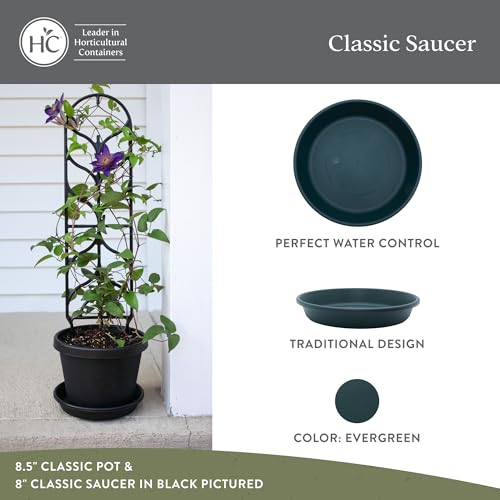 image for The HC Companies Flower Pot Saucers - Plastic Plant Saucer for Outdoor