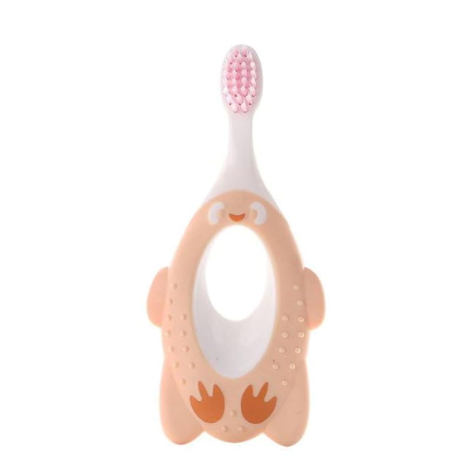 Babies Bloom Soft Anti-Slip Handle Cartoon Baby Silicone Toothbrush For Newborn’s Oral Care |Penguin Shape Toothbrush Baby Kids Cartoon Teeth Cleaning Soft Brush Oral Care (Yellow)-image-39
