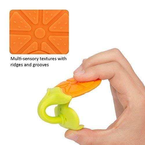 Polaris Fox Pack of 3 Baby Teether | Assorted Colors and Design | Pack of 3 teether 3
