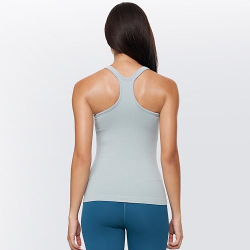 Image of sphinx cat Yoga Racerback Tank Top for Women with Built in Bra,Women's Padded Sports Bra Fitness Workout Running Shirts