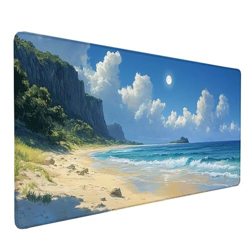 Tapis de souris XXL bleu imperméable pour éviter les glissements et protéger votre grand bureau