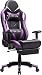 Ficmax Ergonomic Gaming Chair with Massage Lumbar Support and Footrest Racing Style Office Chair High-Back Chair for PC Height Adjustable PU Leather Gaming Recliner(Purple)